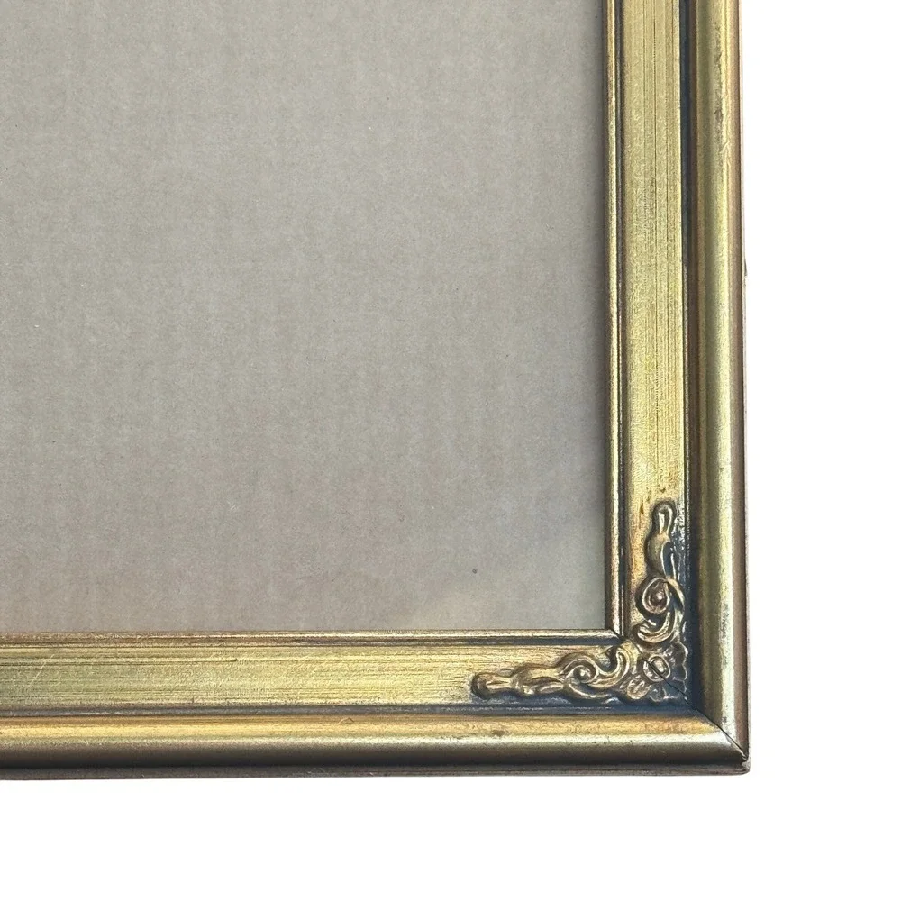 Silvestri‎ Gold Ornate Filigree Corner Picture Frame Handcrafted Velvet Back